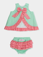 Load image into Gallery viewer, Gingham Ruffle Butt Swing Top &amp; Bloomer Set  - NEW
