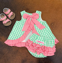Load image into Gallery viewer, Gingham Ruffle Butt Swing Top &amp; Bloomer Set  - NEW
