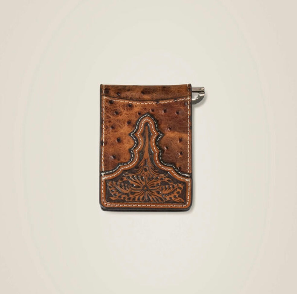 Ariat Ostrich Clip Wallet