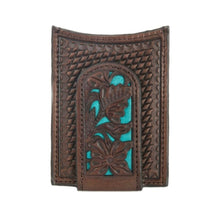 Load image into Gallery viewer, NEW - Nocona Blue Leather Tooling Money Clip
