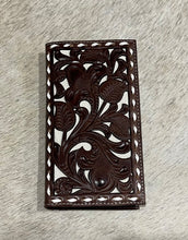 Load image into Gallery viewer, NEW - Nocona Leather &amp; White Rodeo Wallet
