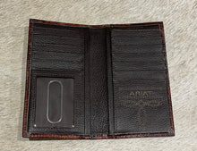 Load image into Gallery viewer, NEW - Ariat Leather &amp; Turquoise Rodeo Wallet
