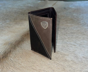 NEW - Black/Gray Ariat Tri-Fold Wallet