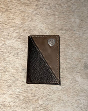 Load image into Gallery viewer, NEW - Black/Gray Ariat Tri-Fold Wallet
