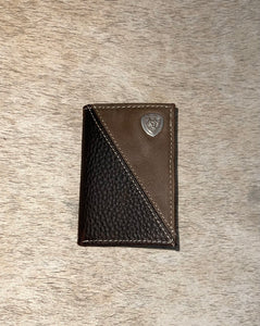 NEW - Black/Gray Ariat Tri-Fold Wallet