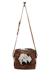 RAYNO HAND-TOOLED CROSSBODY BAG - NEW