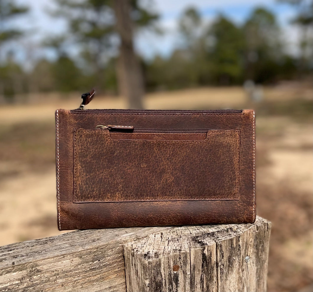 ROADSTOP Brown Leather Wallet - NEW