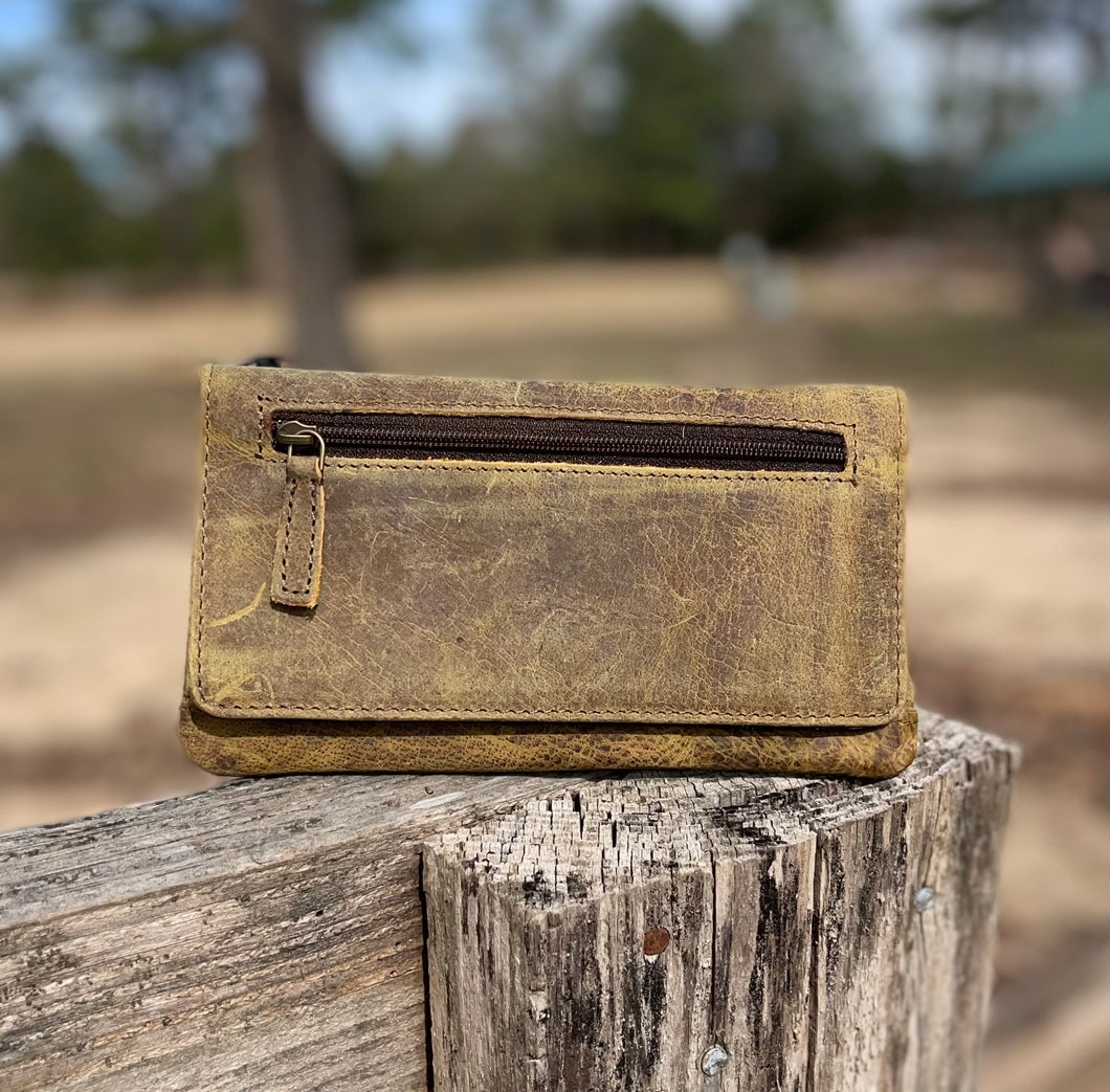 Oak Fire Leather Wallet