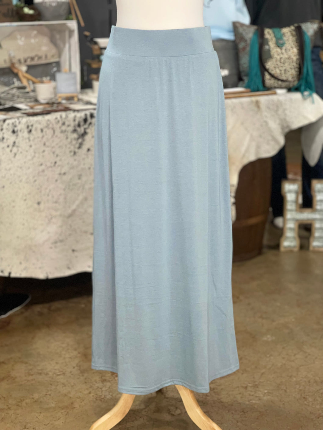 Dusty Blue Inherit Maxi Skirt