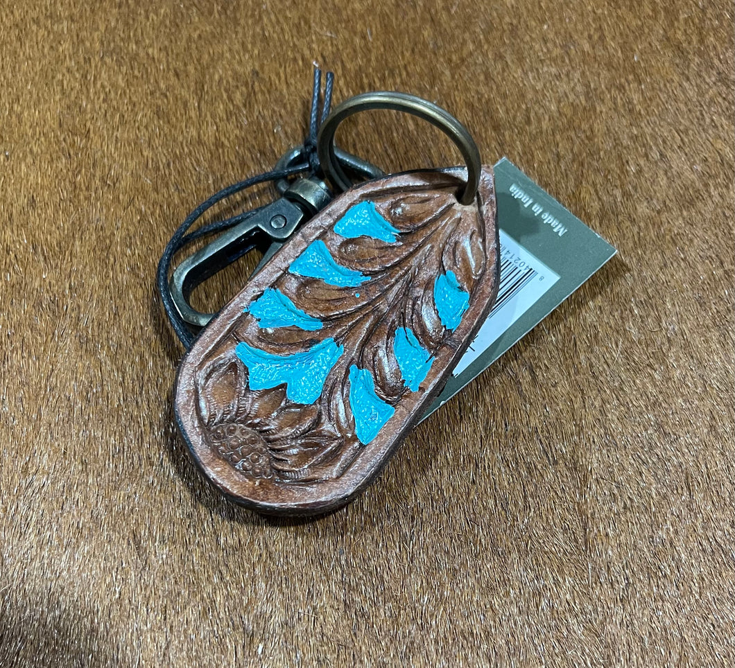 Turquoise Petal Keychain