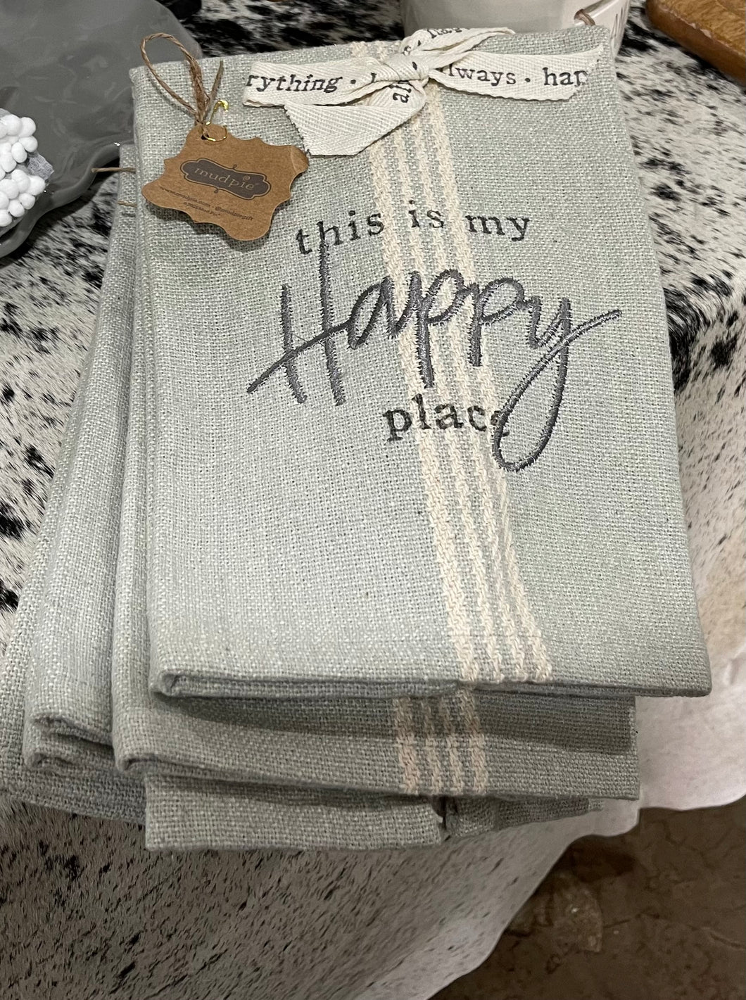 Happy Place Bow Towel