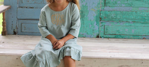 Monogrammed Linen Dress