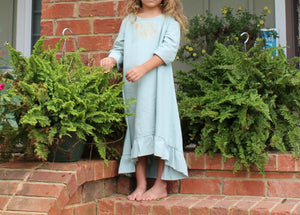 Monogrammed Linen Dress