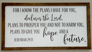 "JEREMIAH 29:11" Home Decor